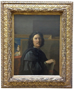 Self-portrait at The Louvre – painted for Paul Fréart de Chantelou (1650)