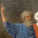 Les israélites recueillant la manne dans le désert - Détail 5 : Moïse et Aaron