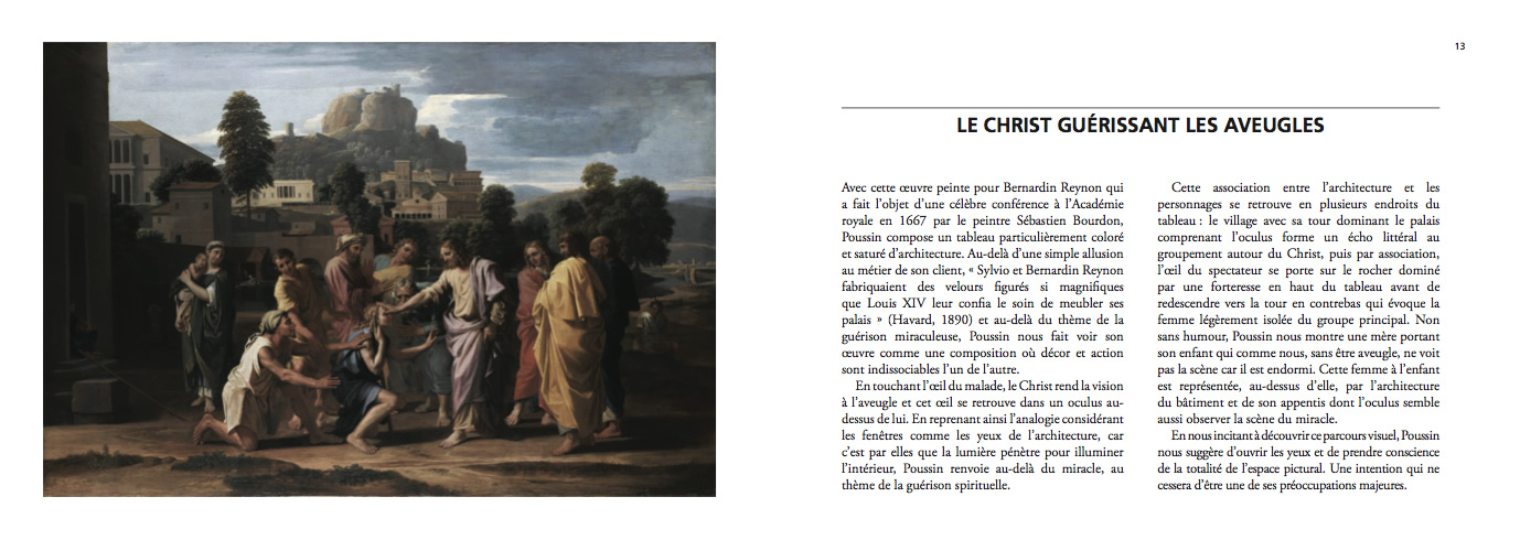Extrait du livre de Guy de Compiègne, Nicolas Poussin L'ambiguïté recherchée : Le Christ Guérissant les Aveugles