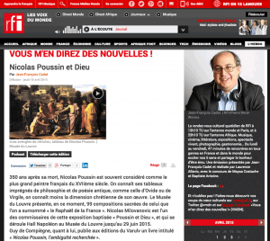 Vous M'en Direz des Nouvelles, émission de RFI consacrée à Poussin