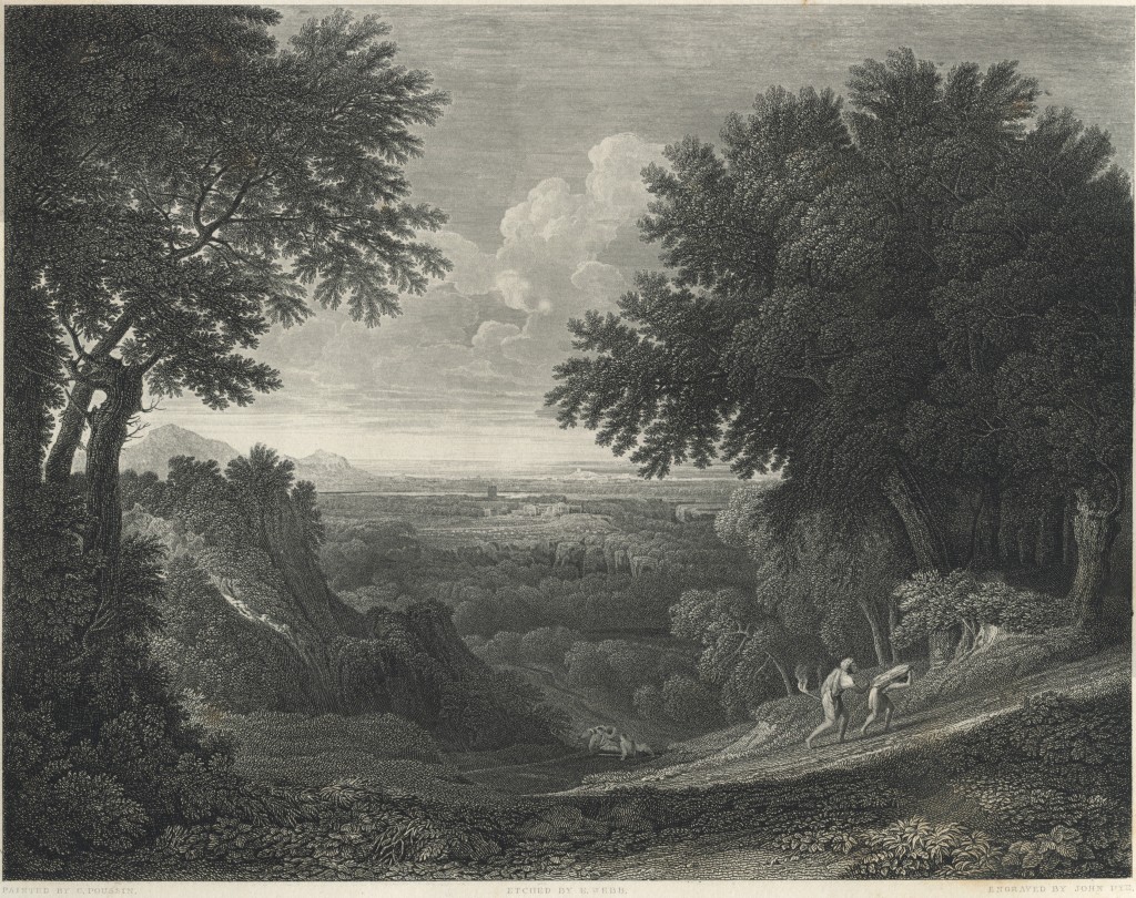 Abraham et Isaac - Dughet - Gravure de John Pye