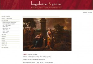 A Christ and the woman of Samaria on sale at Hargesheimer & Günther Düsseldorf