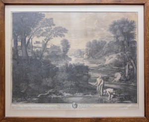 Poussin - Landscape with Diogenes - Print by Etienne Baudet