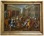 L’enlèvement des Sabines – peint pour le cardinal Luigi Omodei (1637-1638)